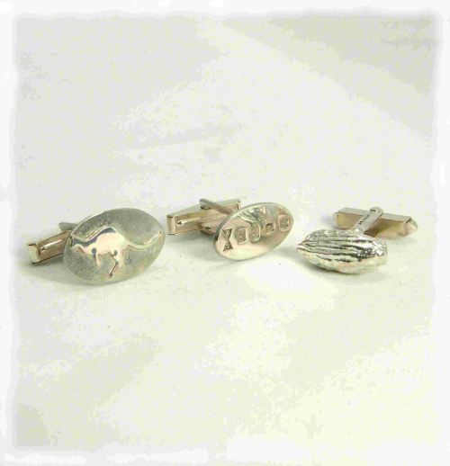 Silver cufflinks